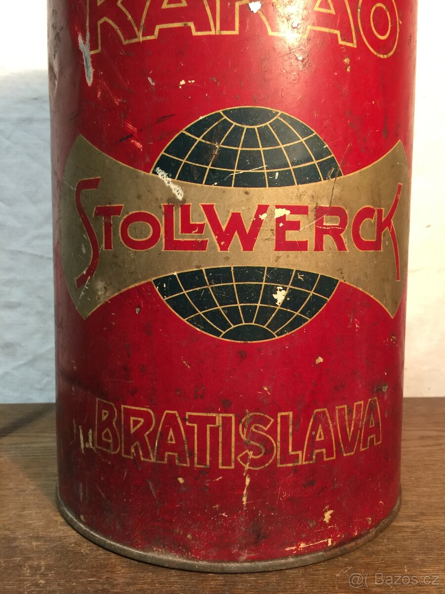 Stollwerck Kakao Bratislava velká plechovka - dóza z obchodu - 3