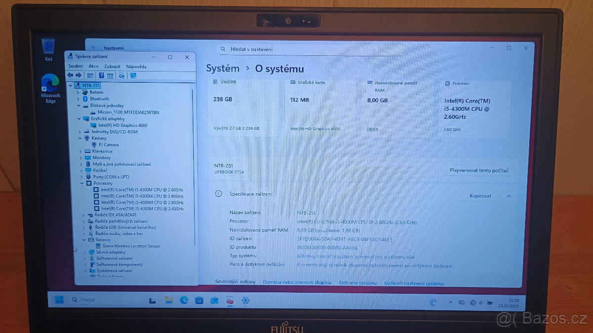 NTB#251 Fujitsu E754, Core i5, 15.6", SSD, Win11 - 3