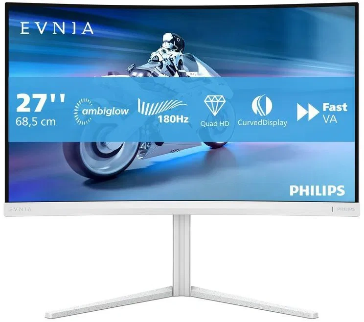 Philips Evnia 27" VA QHD 180Hz 8bit 0,5ms HDR HDMI DP bílý - 3