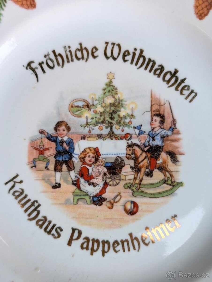Starožitný porcelán. servírovací talíř, Kauffhaus. - 3