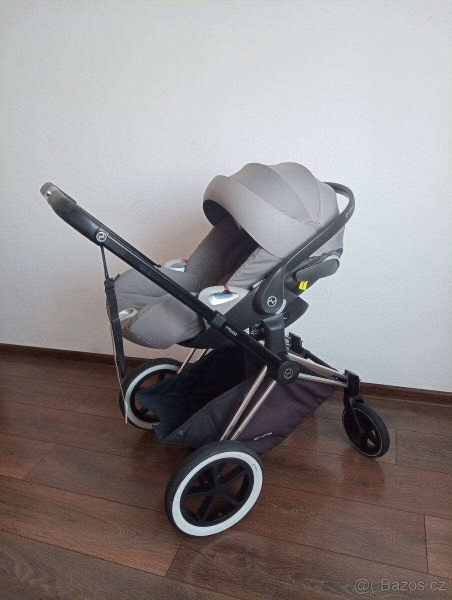 Cybex Priam Black 3v1 + polohovací autosedačka Cybex - 3