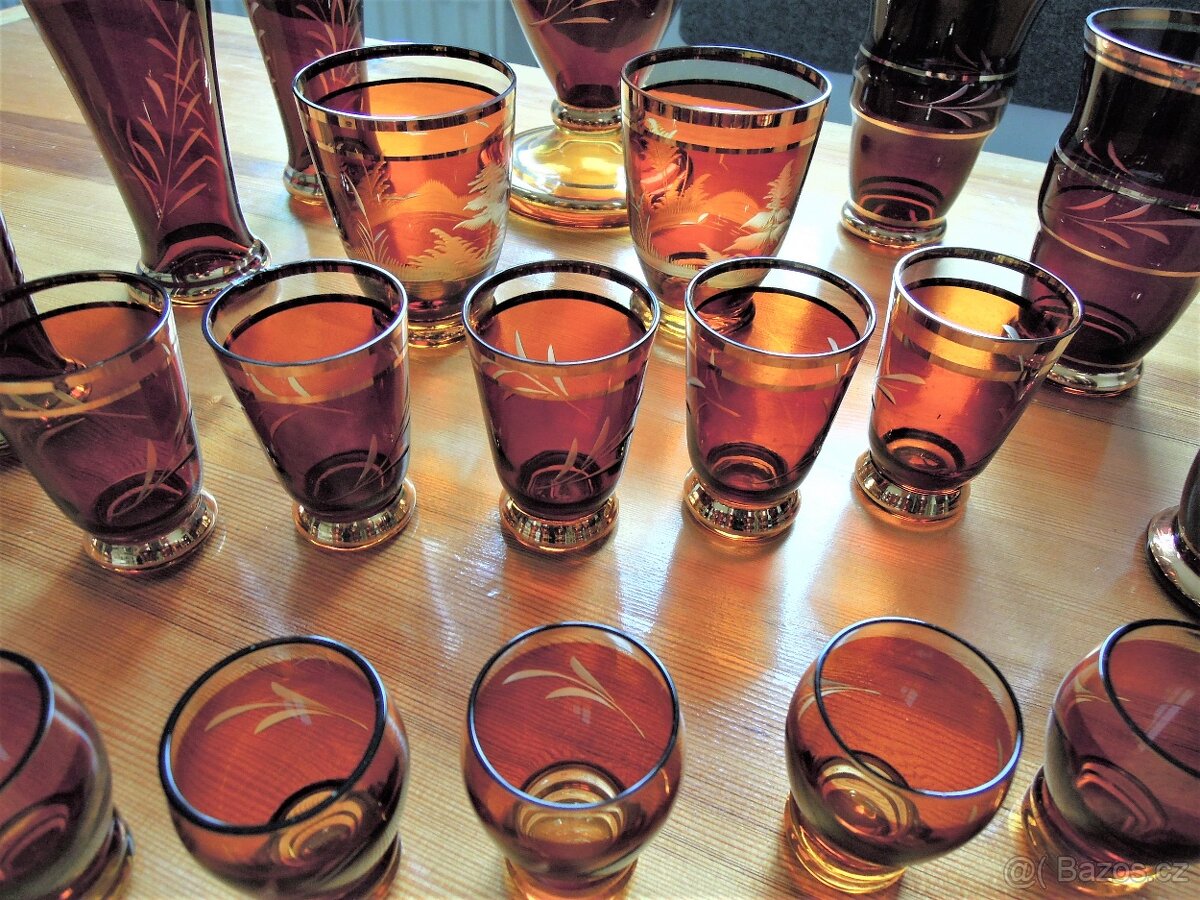 Červeno -jantarová souprava Egermann - Sleva - 3