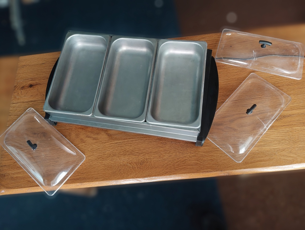Elektrický třísekční ohřívač jídel - 3