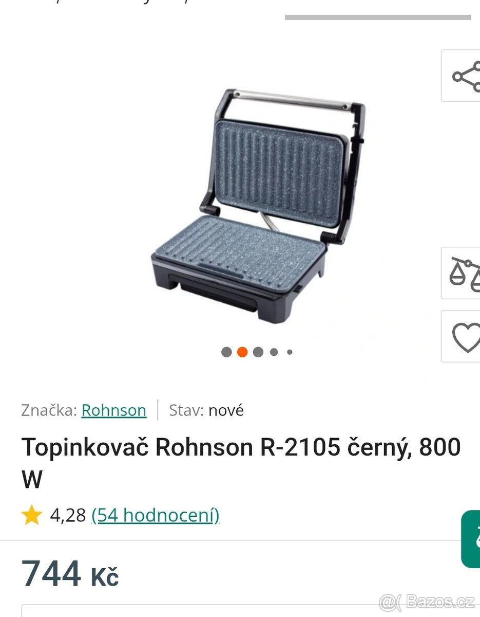 SENDVIČOVAČ PANINI GRIL ROHNSON - 3