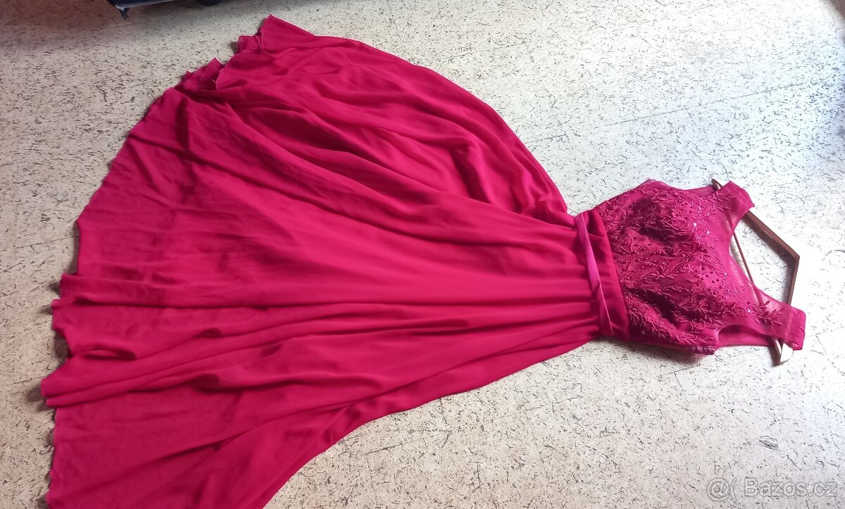 Plesové šaty vínové - 3