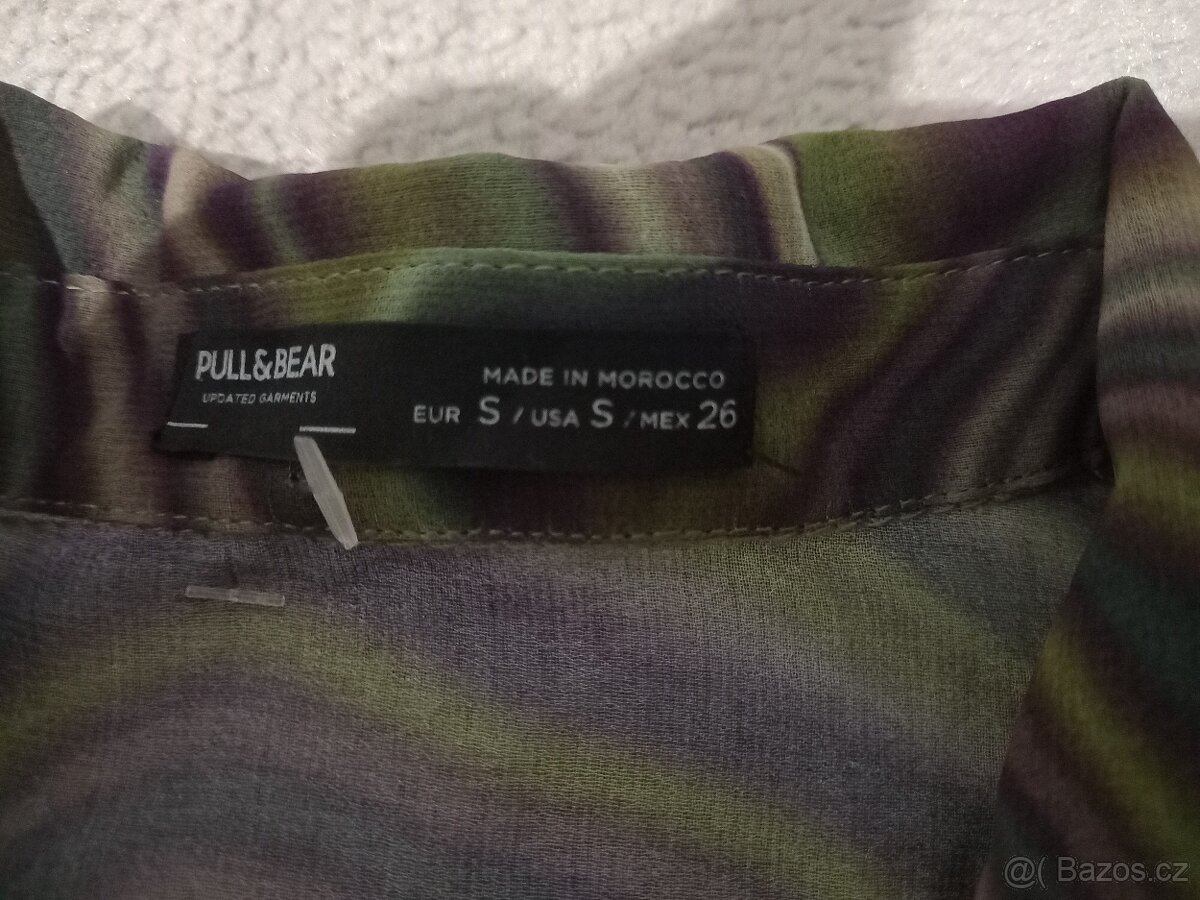 Cropp top košile khaki Pull & Bear vel. S - 3