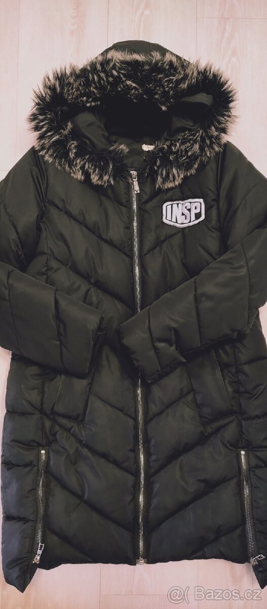 Teplá zimní delší bunda kabát - 3