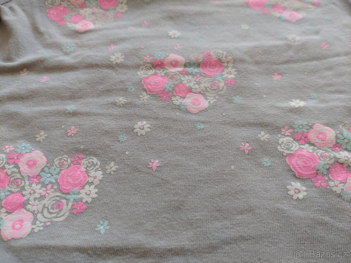 Tričko dl. rukáv (šedé/ srdíčka) - 3