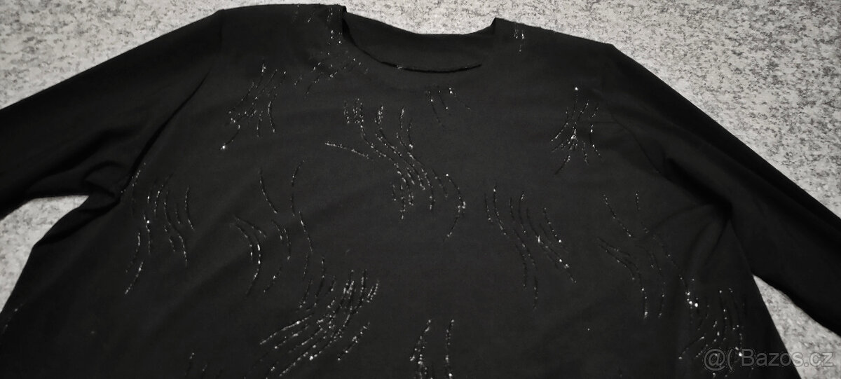 Černá společenská halenka vel. 48 - 3