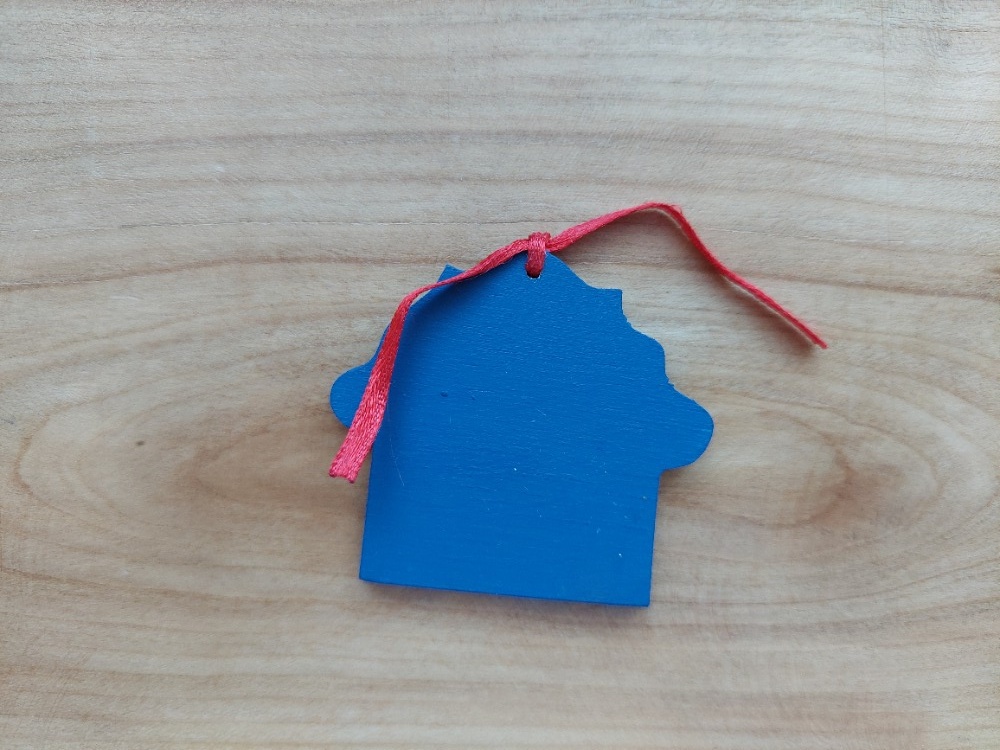 Nová dřevěná ozdoba, ručně malovaná - originál - SLEVA - 3