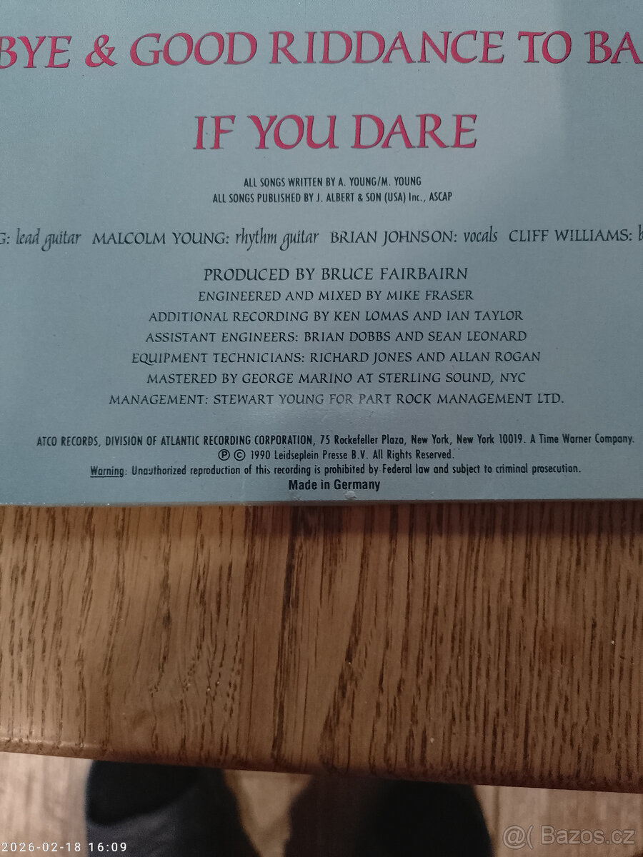 LP - AC/DC , Ther Razors Edge - 3