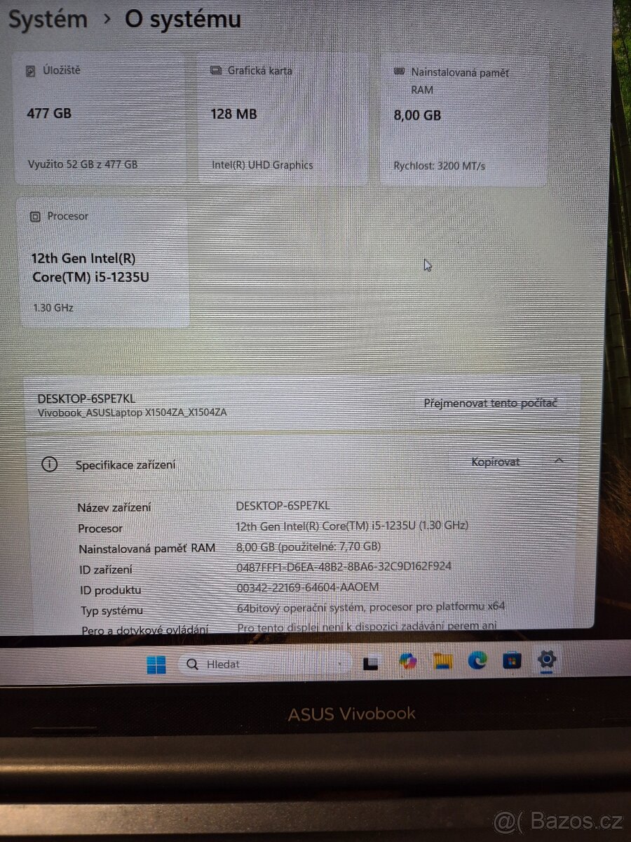 Notebook Asus vivobook X1504Z - 3