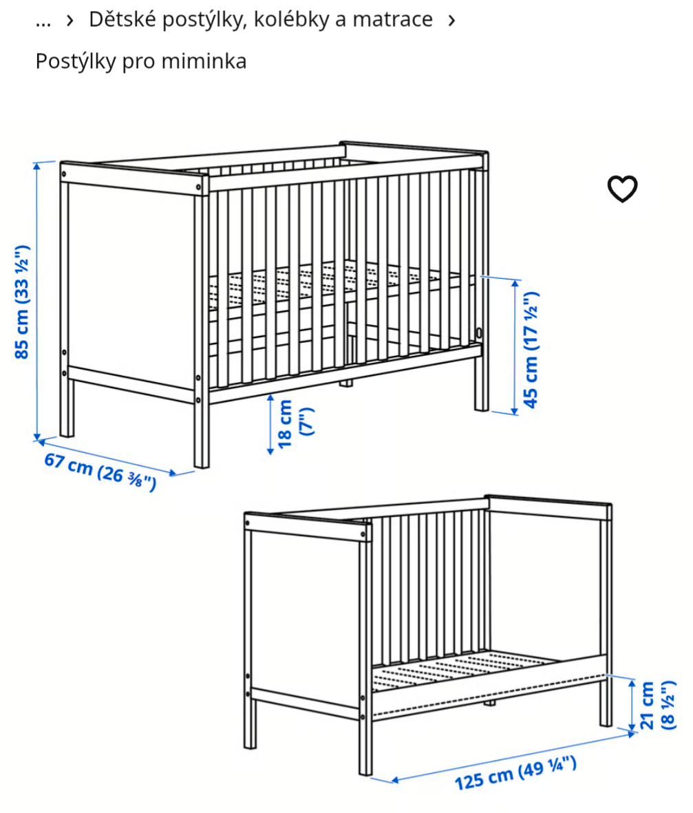 Postýlka Ikea Sundvik - 3