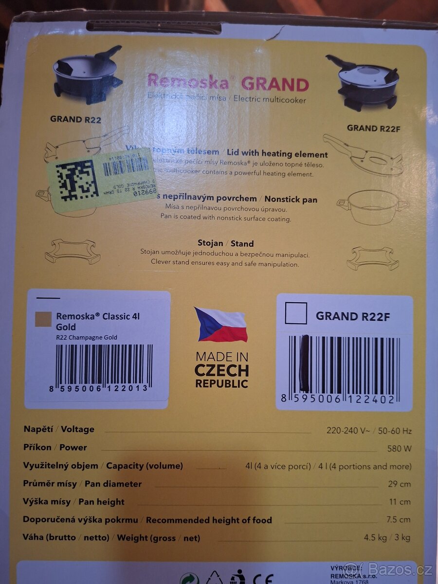 Remoska GRAND, objem 4 litry - 3