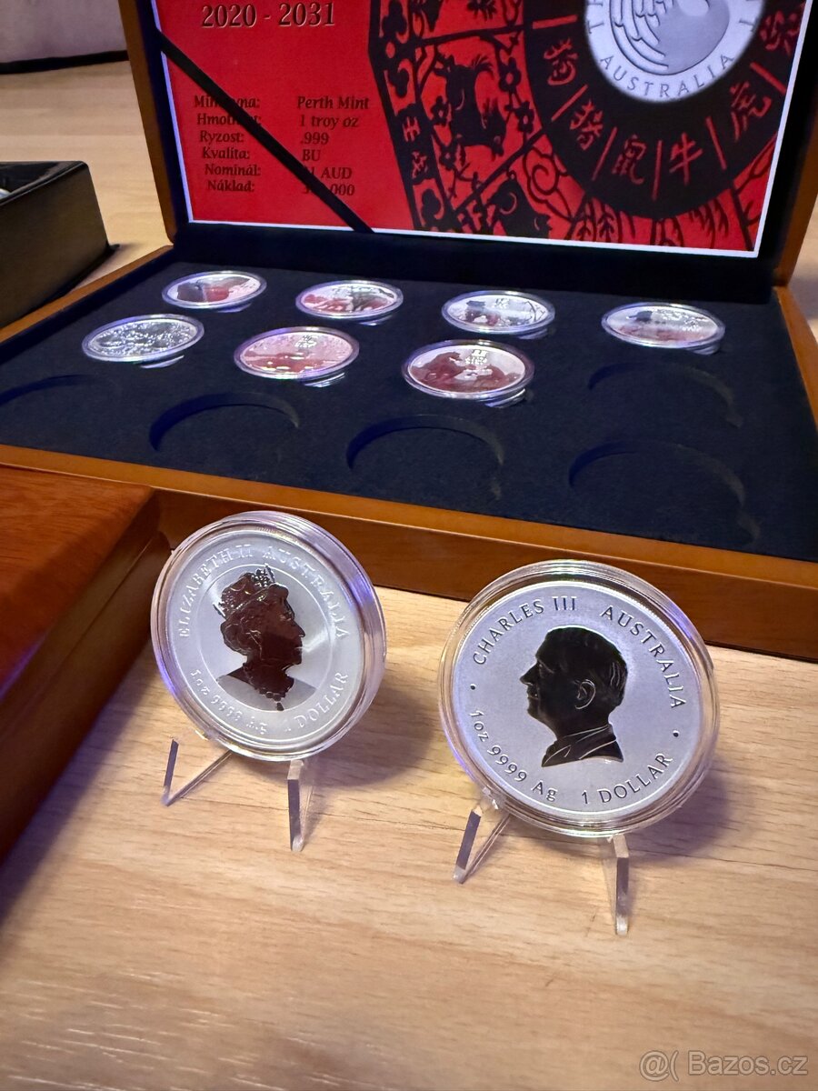 Lunární kalendář III Lunar + etue 7x 1oz a Rok koně 2026 - 3