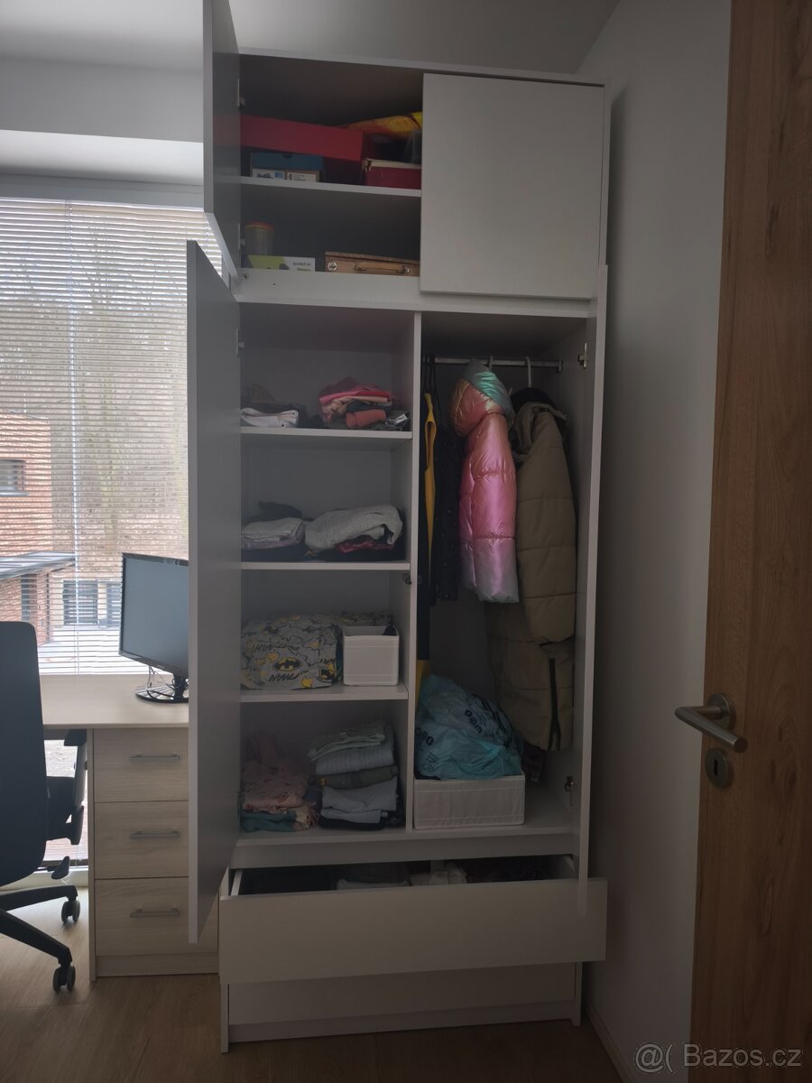 Bílá skříň 90x51x235 cm - 3