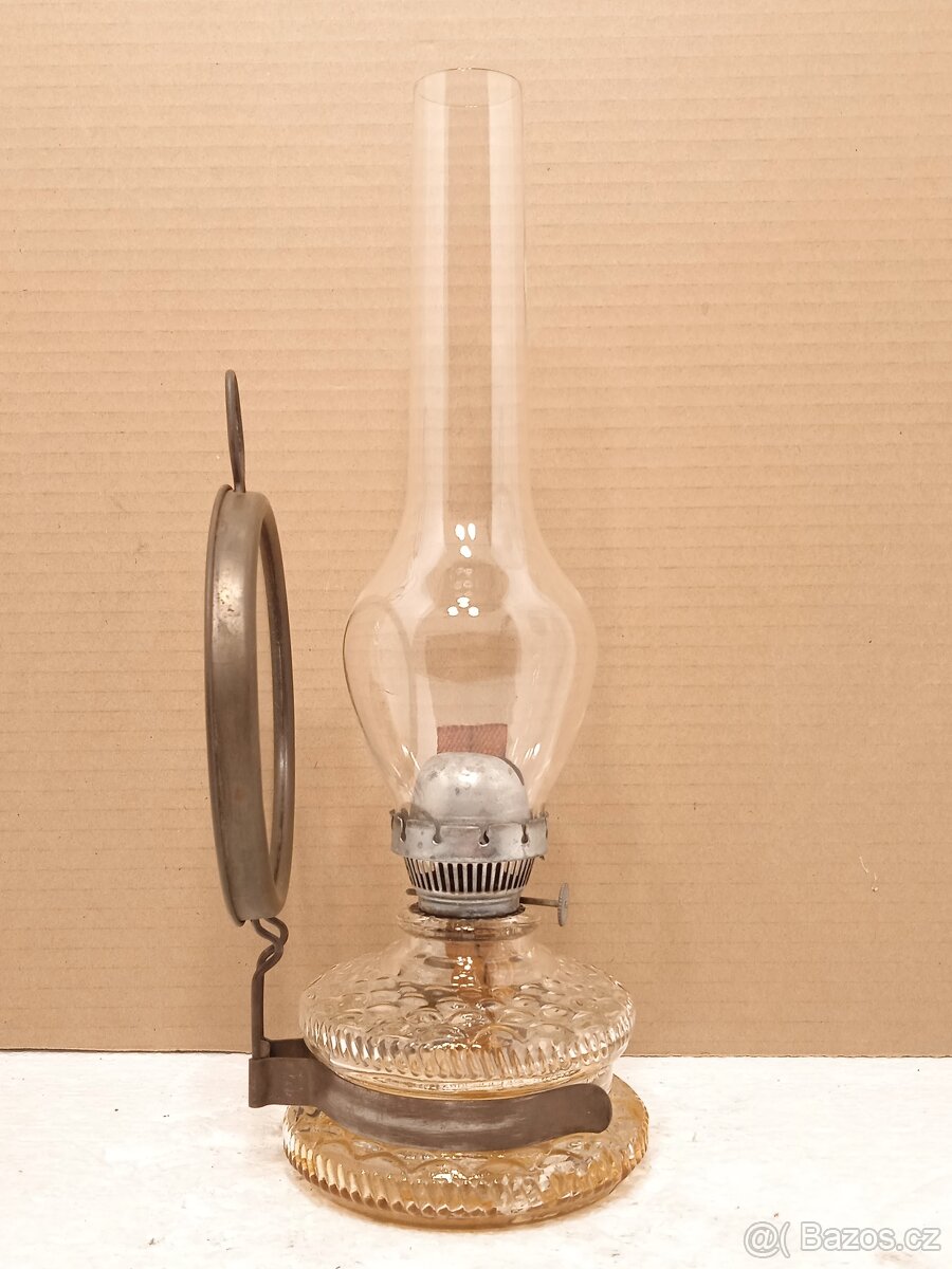 Retro stolní petrolejová lampa - ČSSR - 3