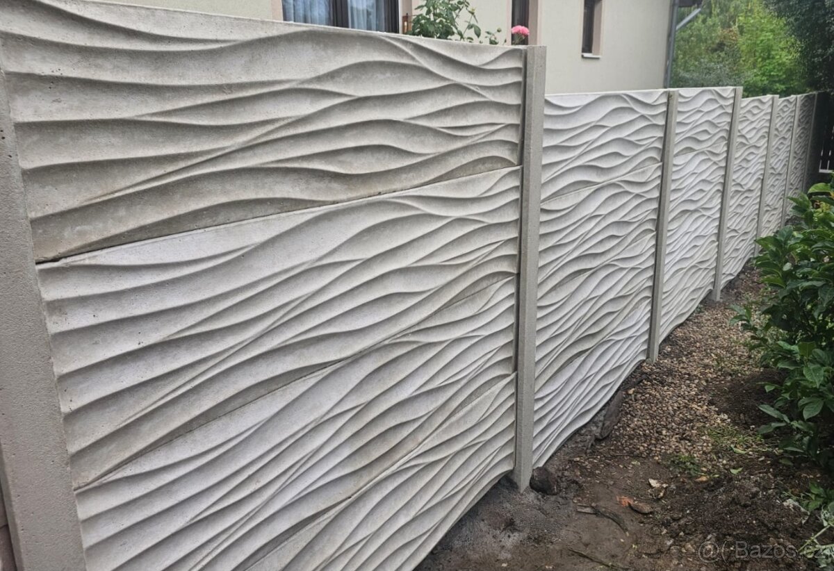 Betonový plot skládaný. Betonové dedky na plot - 3