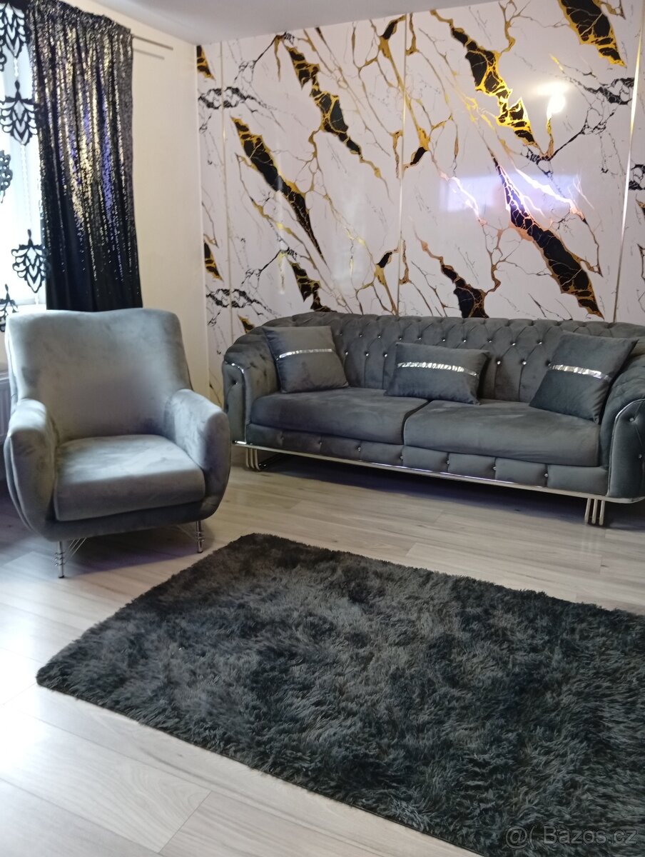 Prodám novou Luxusní sedací soupravou 3+3+1 - 3