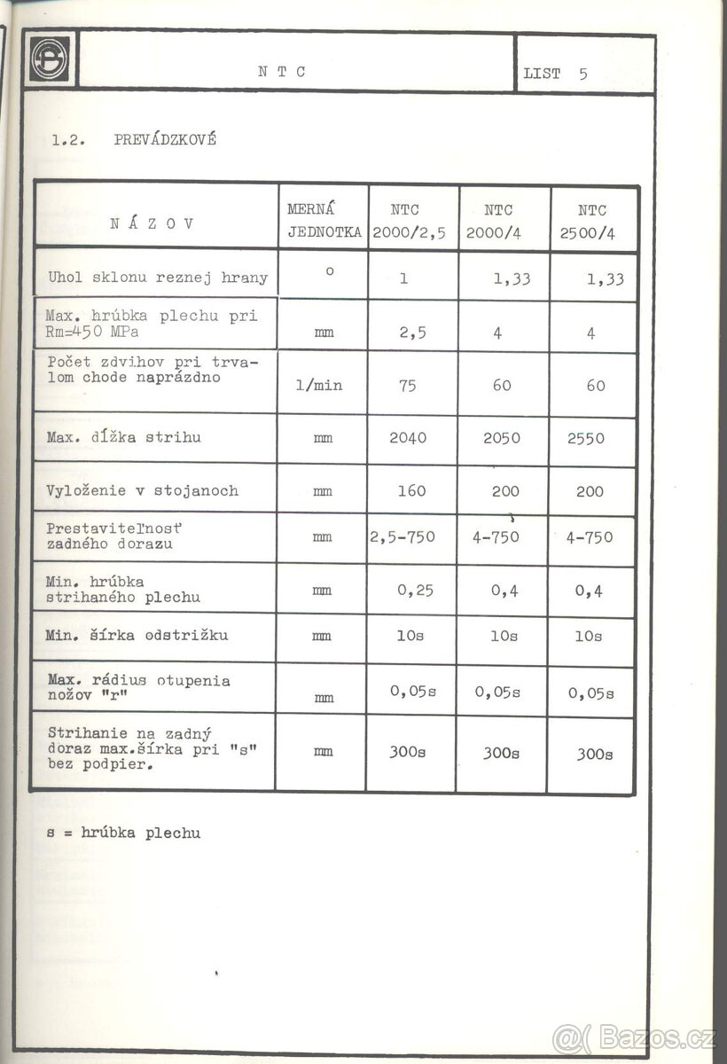 Tabulové nůžky NTC 2500/4 - 3