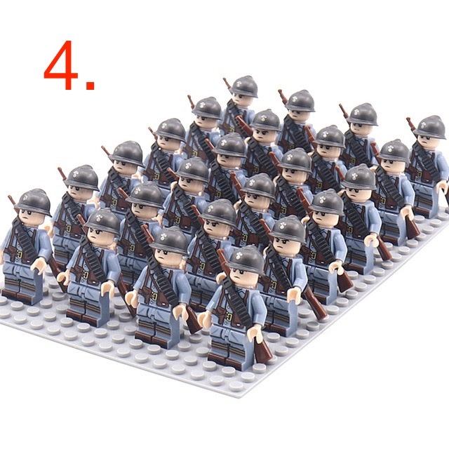 Figúrky vojakov (24ks) + ZBRANE - typ lego - nové - 3