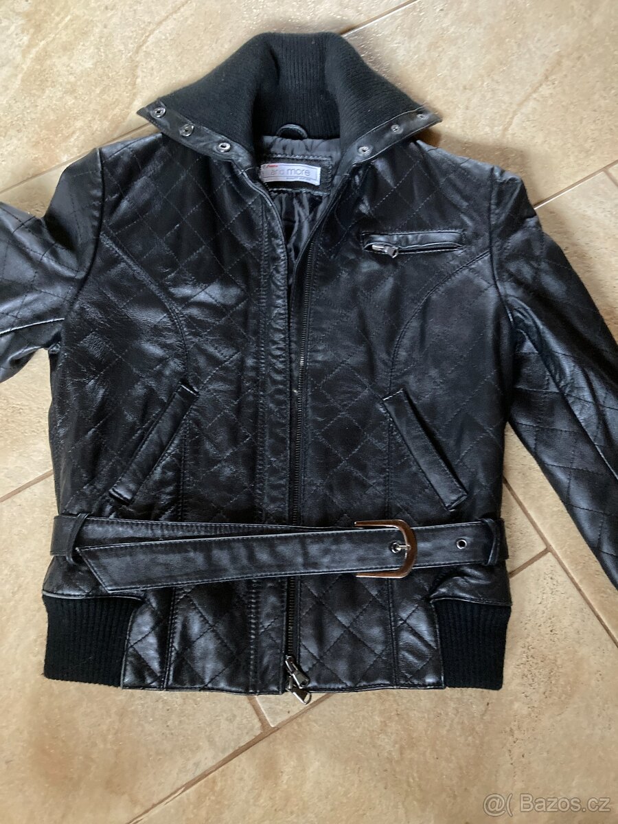 Kožená černá bunda zn. Baťa - 3
