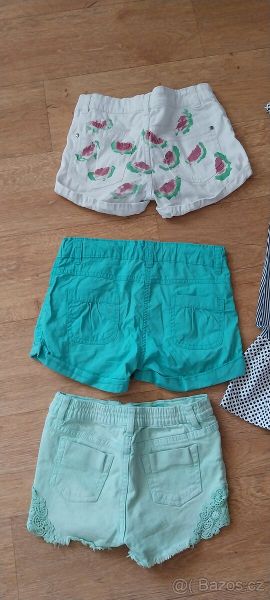 3x kraťasy + šaty vel. 122/134 zn. H&M - 3