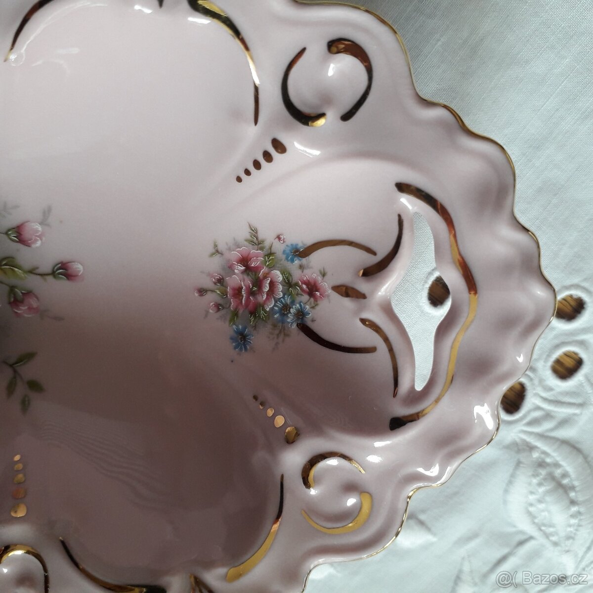 Miska z růžového porcelánu Chodov - 3