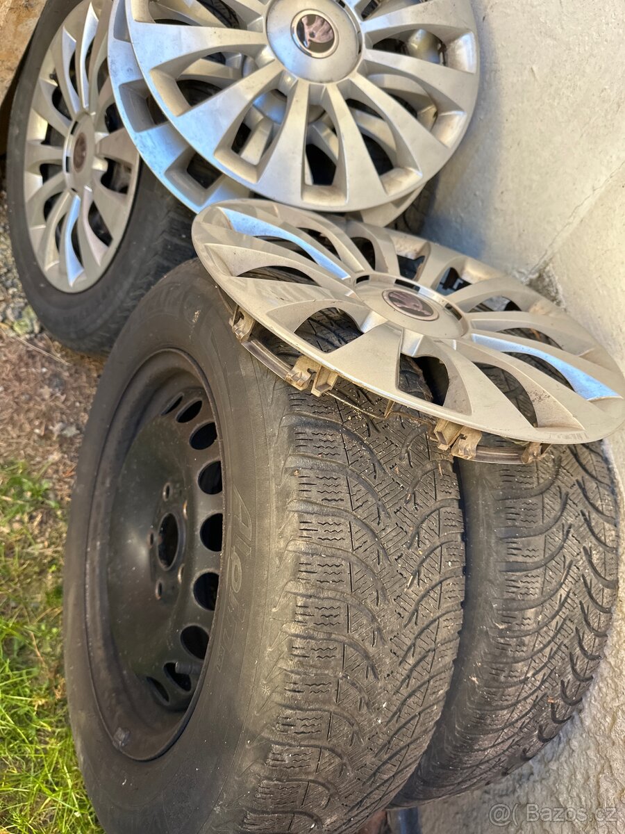 Škoda sada 5x112 pneu-195/65/15 zimni - 3
