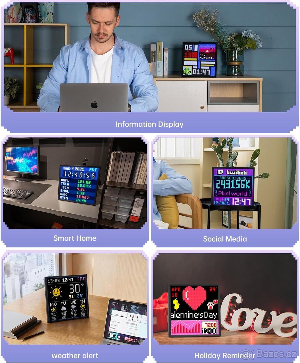 Divoom Pixoo 64 - Pixel-art smart displej - 3