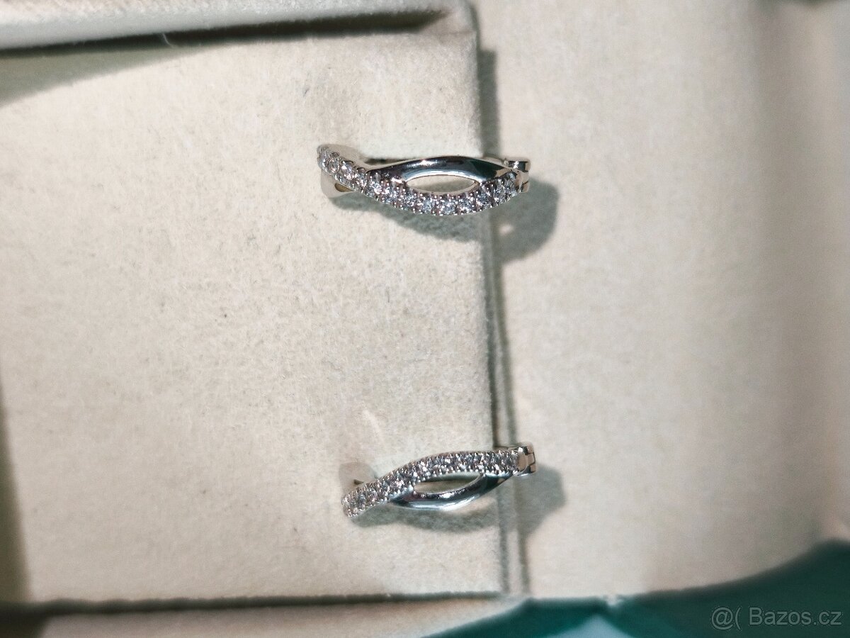 Náušnice, zlato + diamant - 3