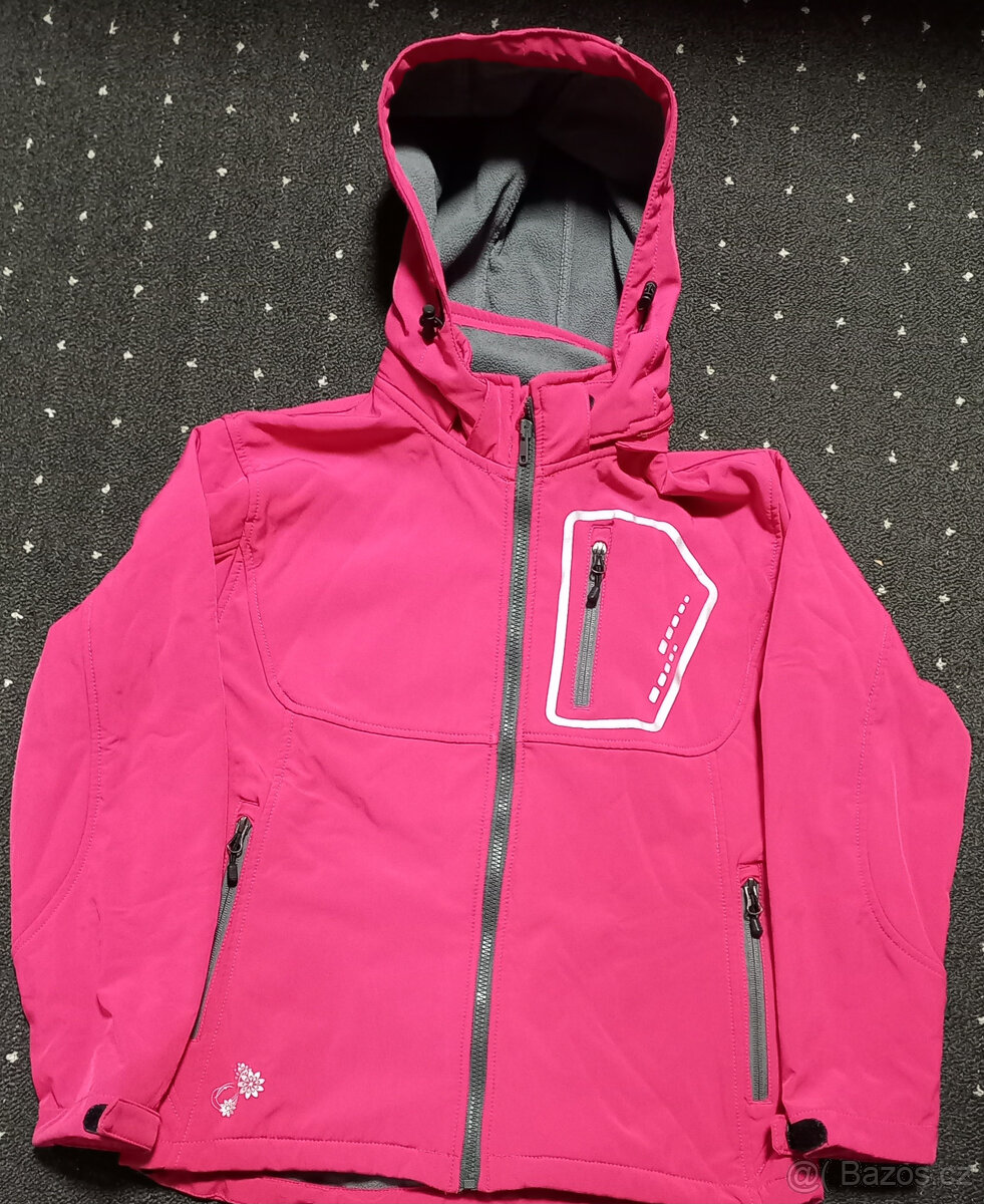 Dívčí jarní, podzimní softshellová bunda Kugo vel.146-152 - 3