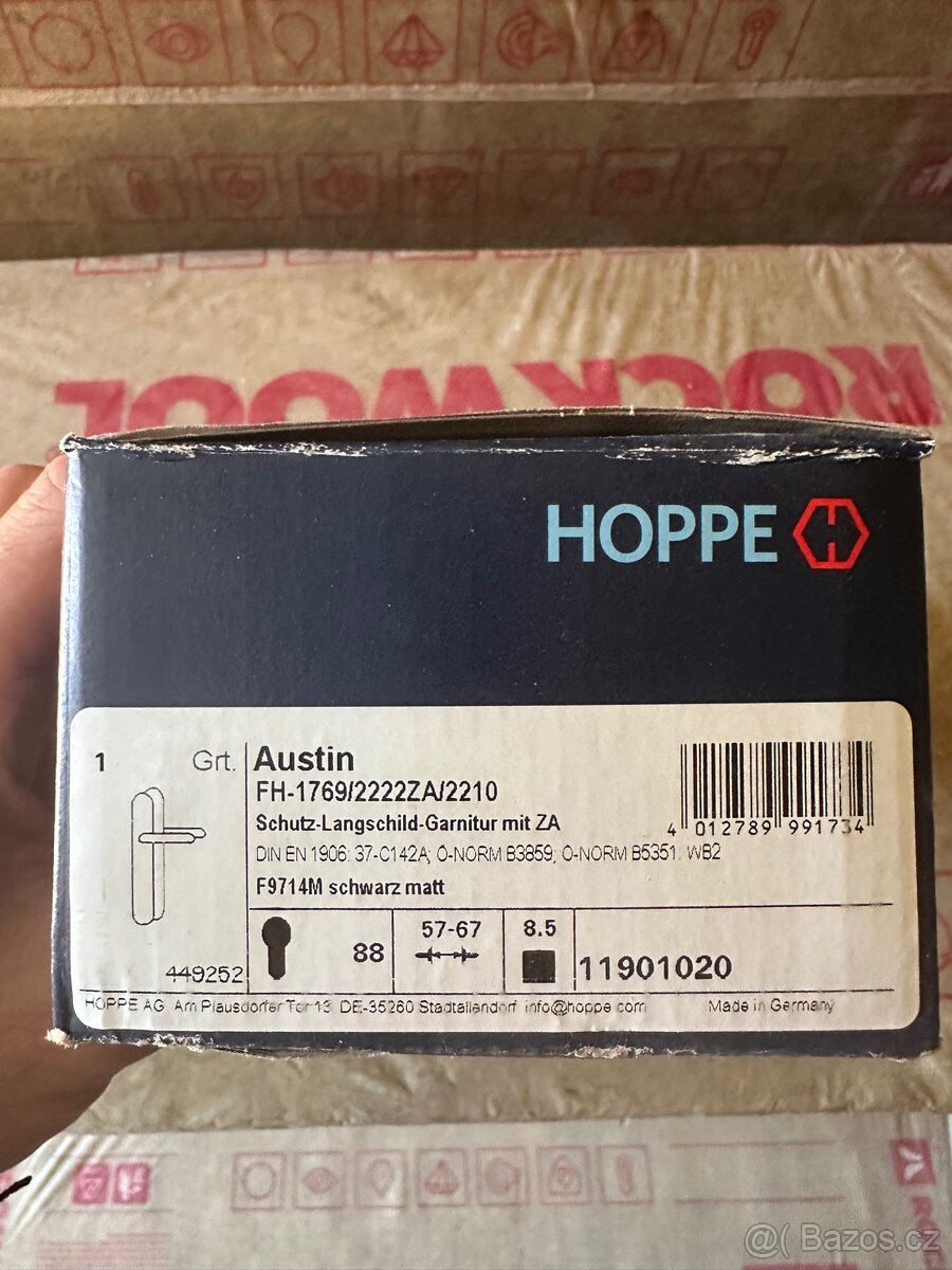 KLIKA HOPPE AUSTIN ČERNÁ MATNÁ PZ88 - 3