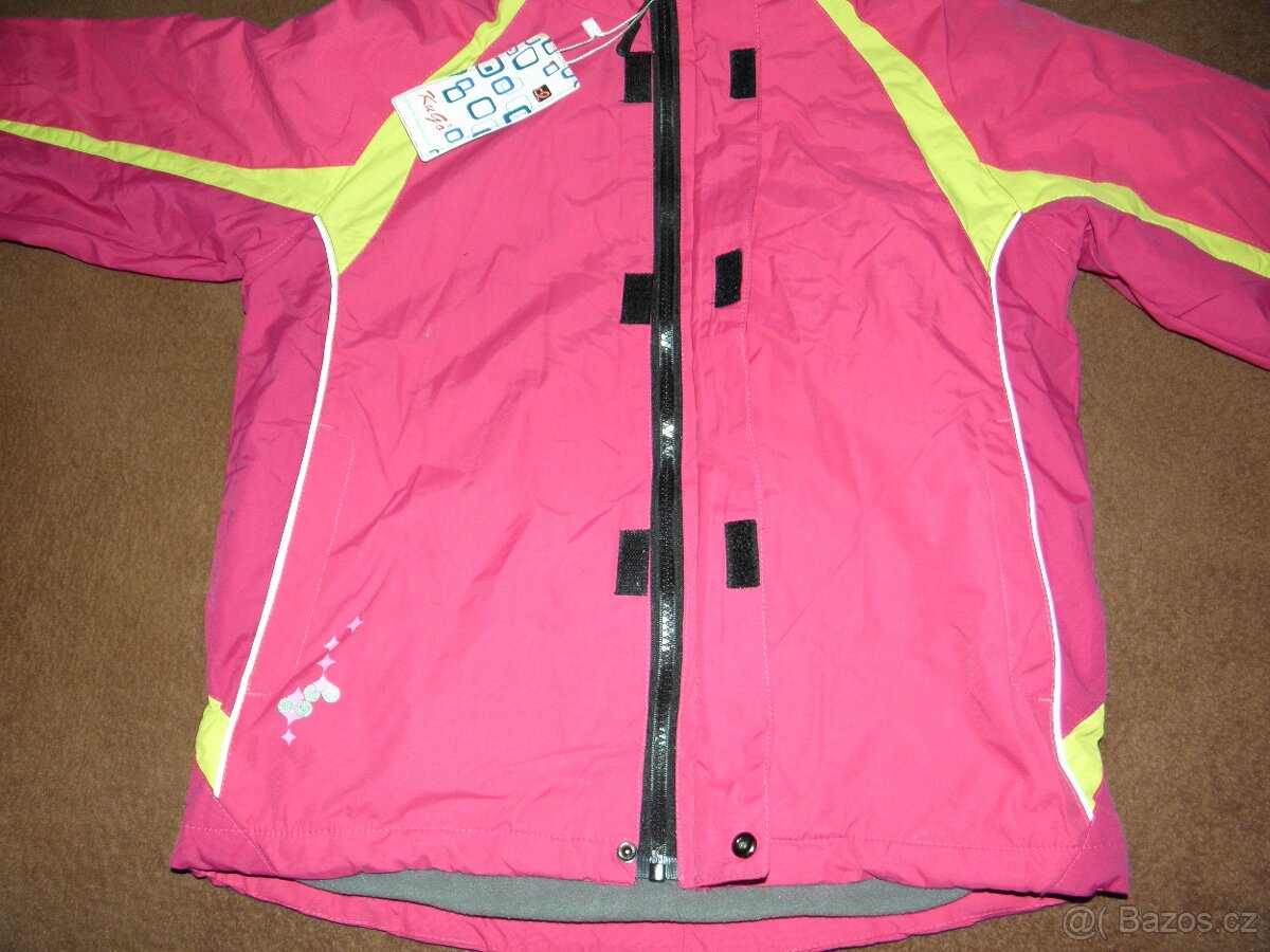 Nová dívčí zimní / přechodová bunda zn. Kugo vel.140 - 3