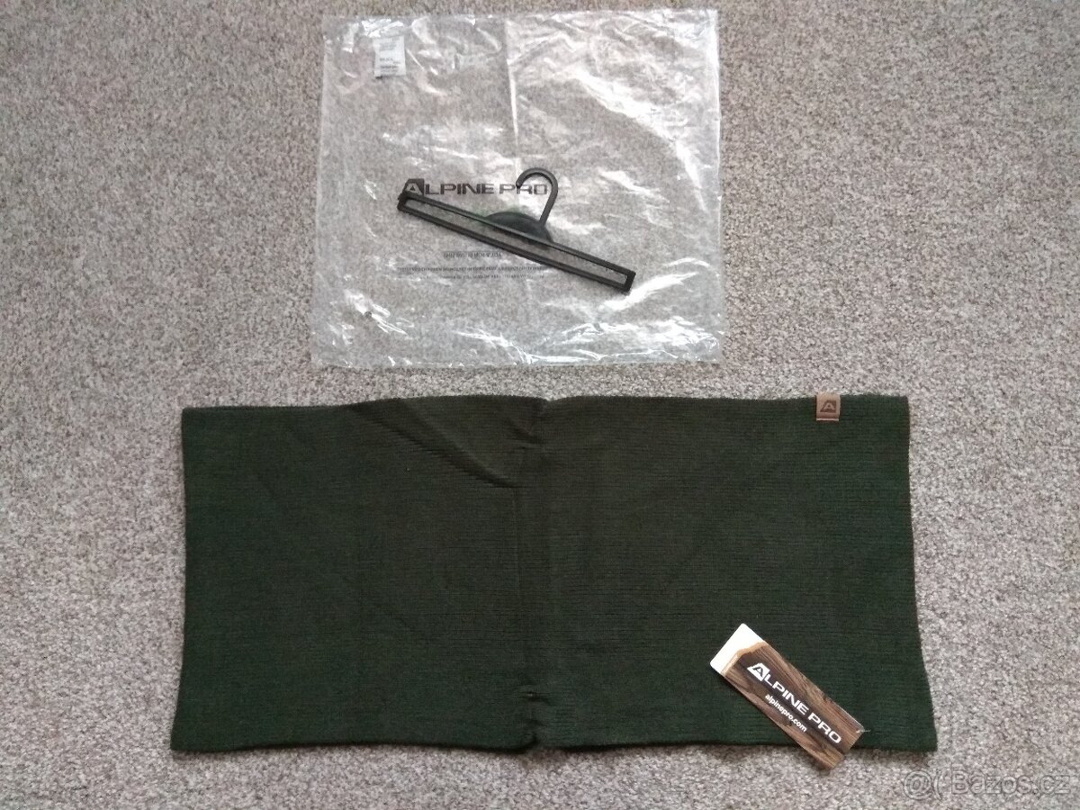 Nové unisex zimní kruhové šály ALPINE PRO -černá, tmavě zel. - 3