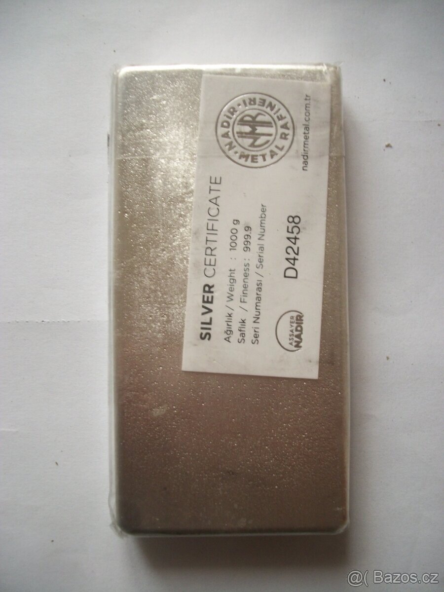 Nadir Metal Stříbrný slitek 1 kg - 3