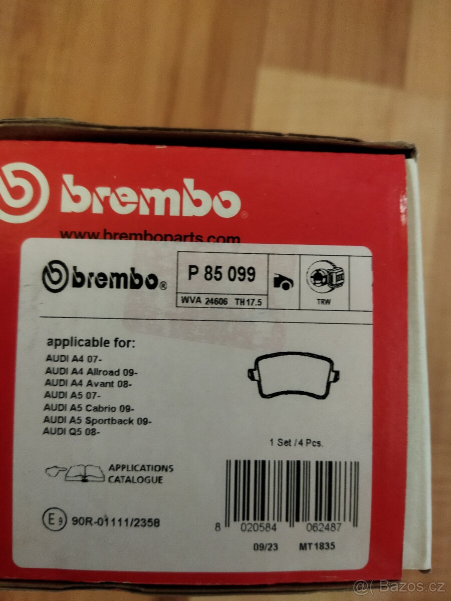 Prodám brzdové destičky brembo Audi a4 B8 - 3