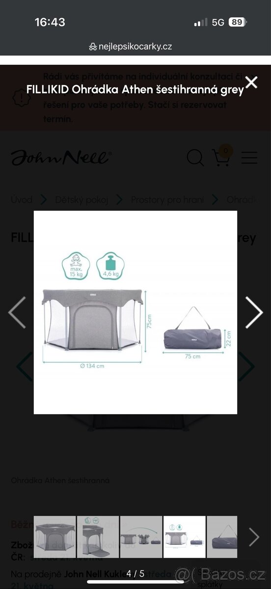 Dětská ohrádka skládací - 3