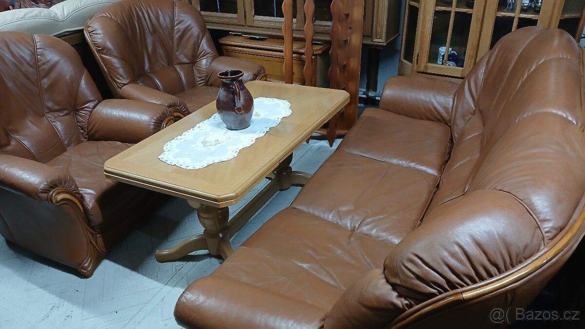 Kožená sedací souprava 3+1+1 - 3