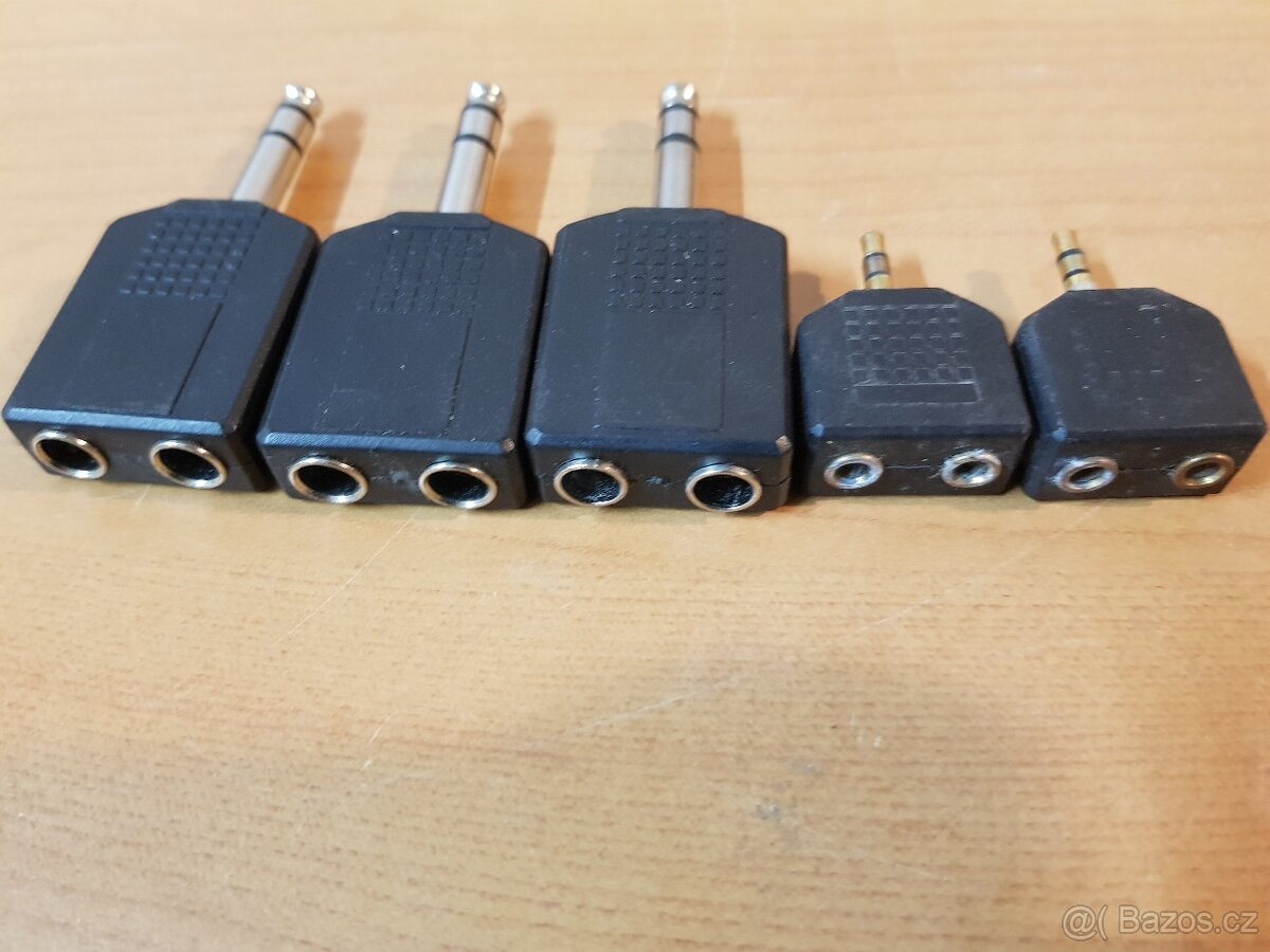 Rozdvojky Jack 3,5 a 6,3 DOPRAVA jen: 30,- - 3