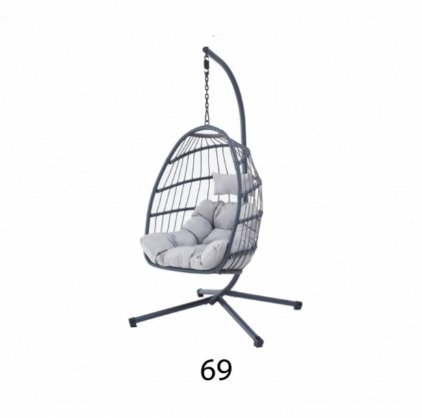 Závěsné křeslo (houpačka) šedá barva - 3