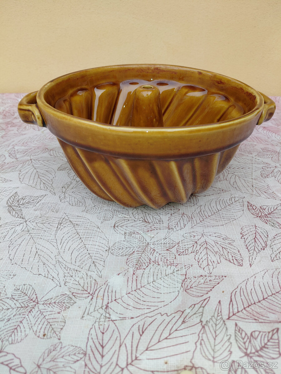 Retro stará keramická bábovka - 3