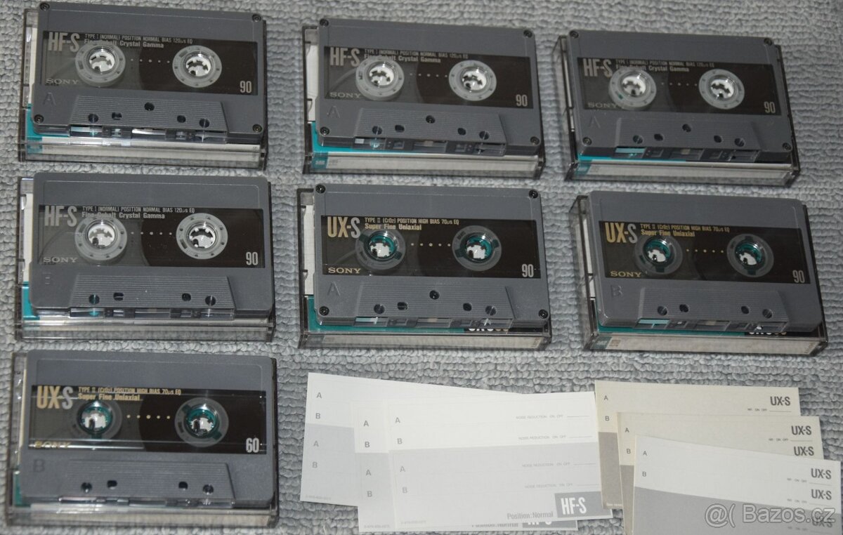 SONY HF-S 90min typ I + SONY UX-S 90min TYP II/CrO2, 7ks - 3