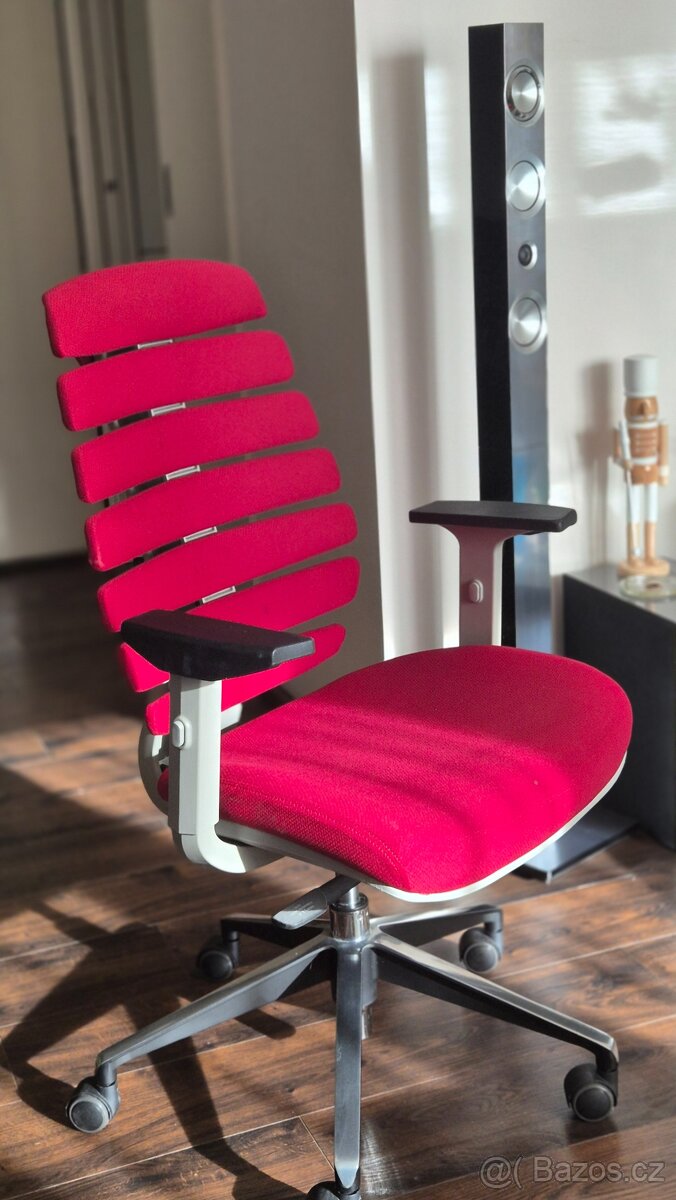 Kancelářská židle fishbones červená - 3