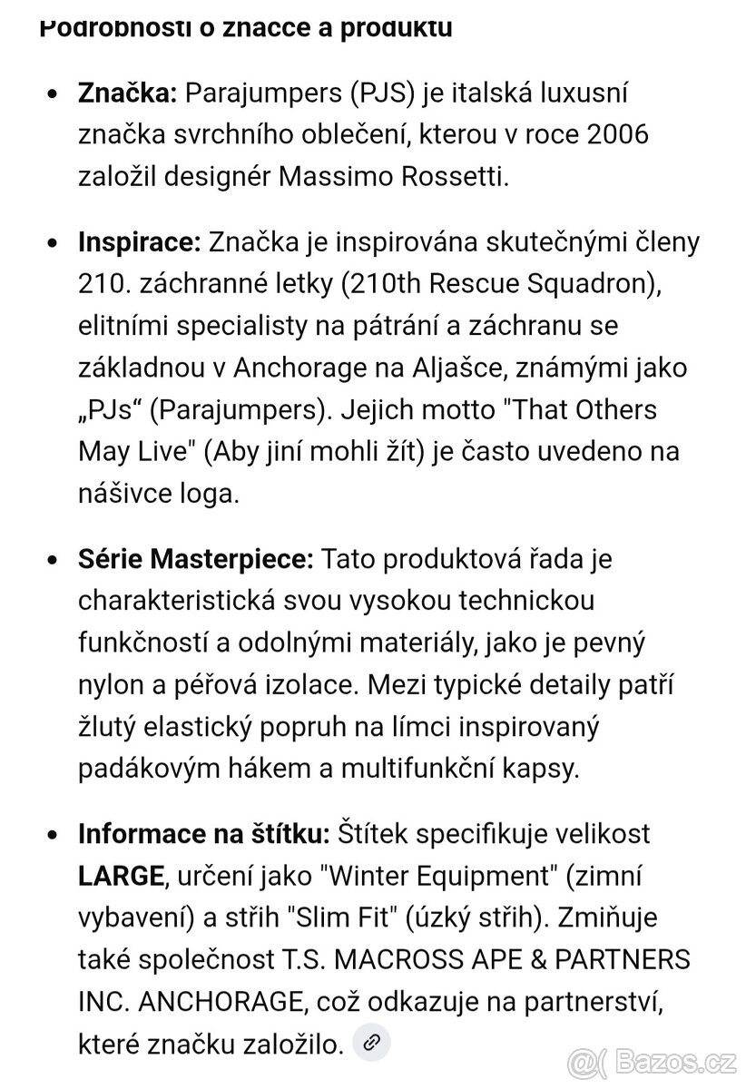 PARAJUMPERS masterpiece series-nylon, péří - 3