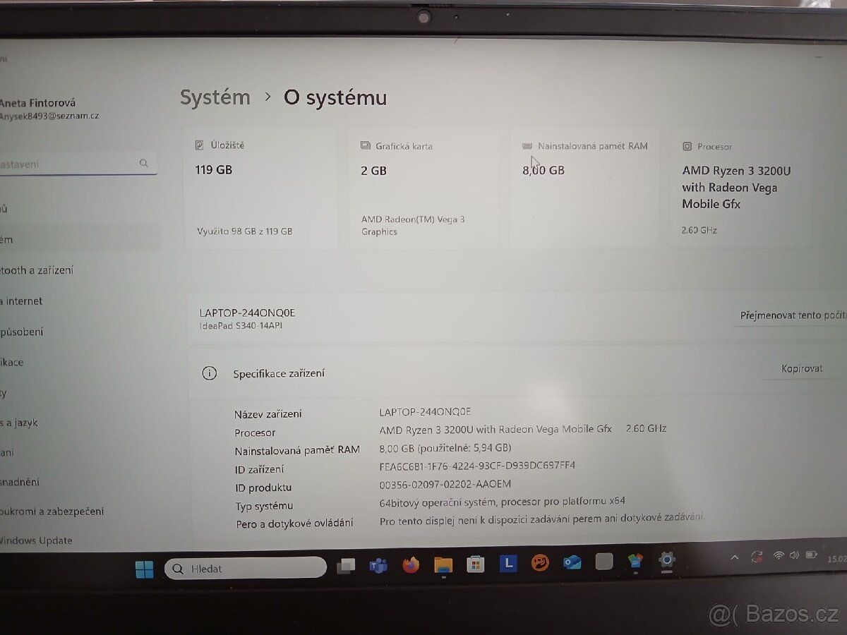 Notebook Lenovo Ideapad S340 - 3