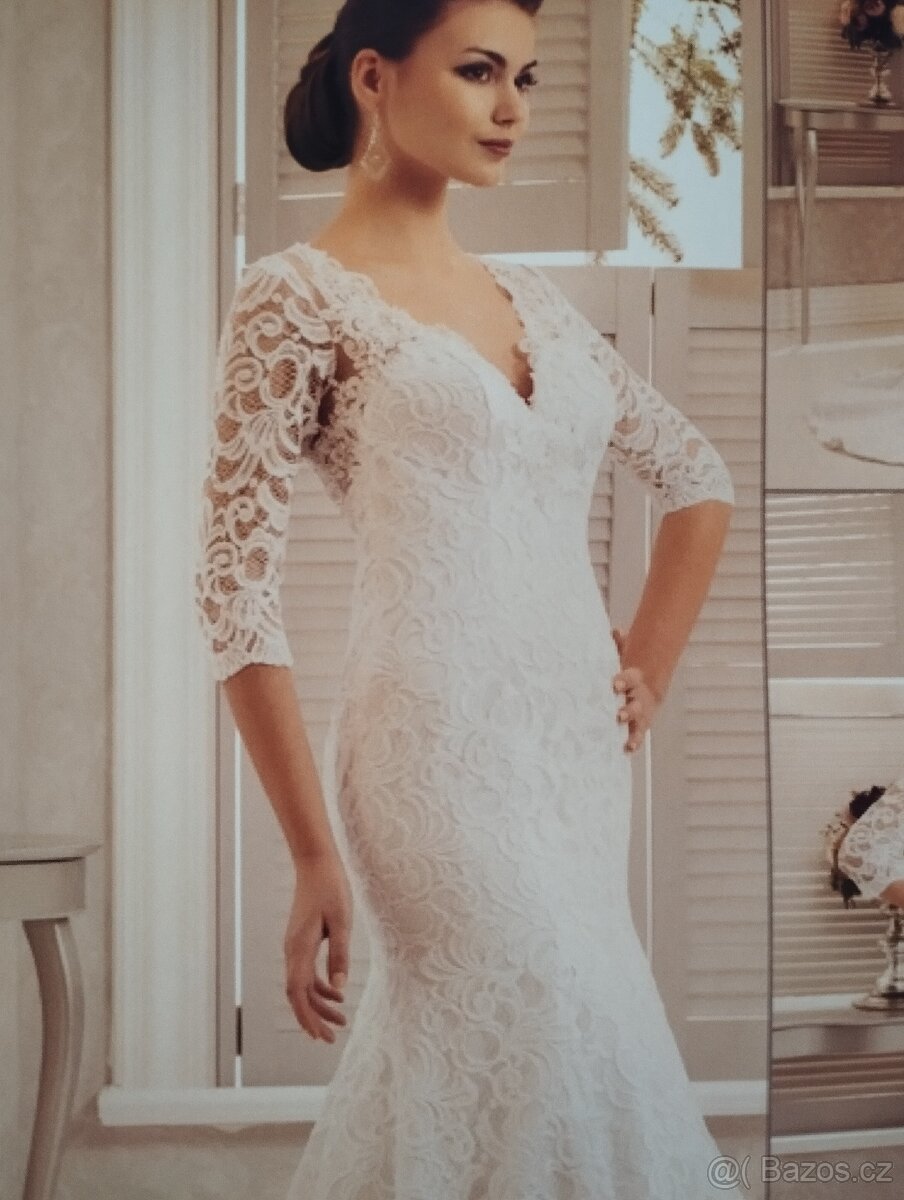 Svatební šaty S,M - 3