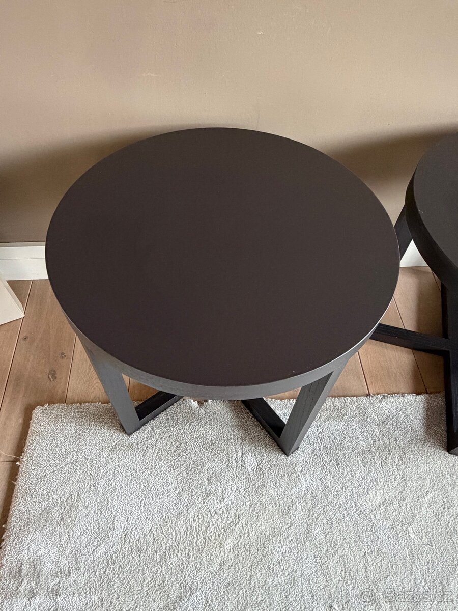 set 2 kulatých stolků - 3