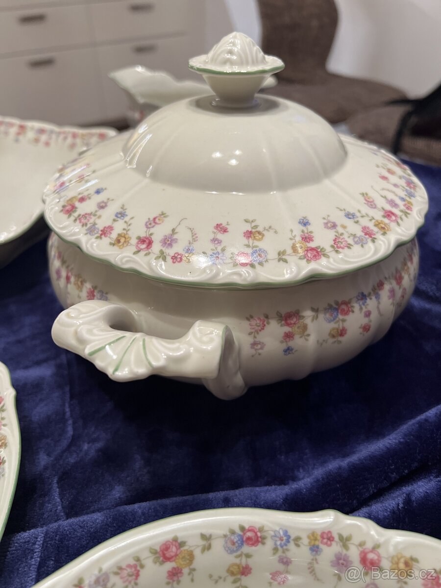Krásná starožitná jídelní sada porcelánová sada - 3