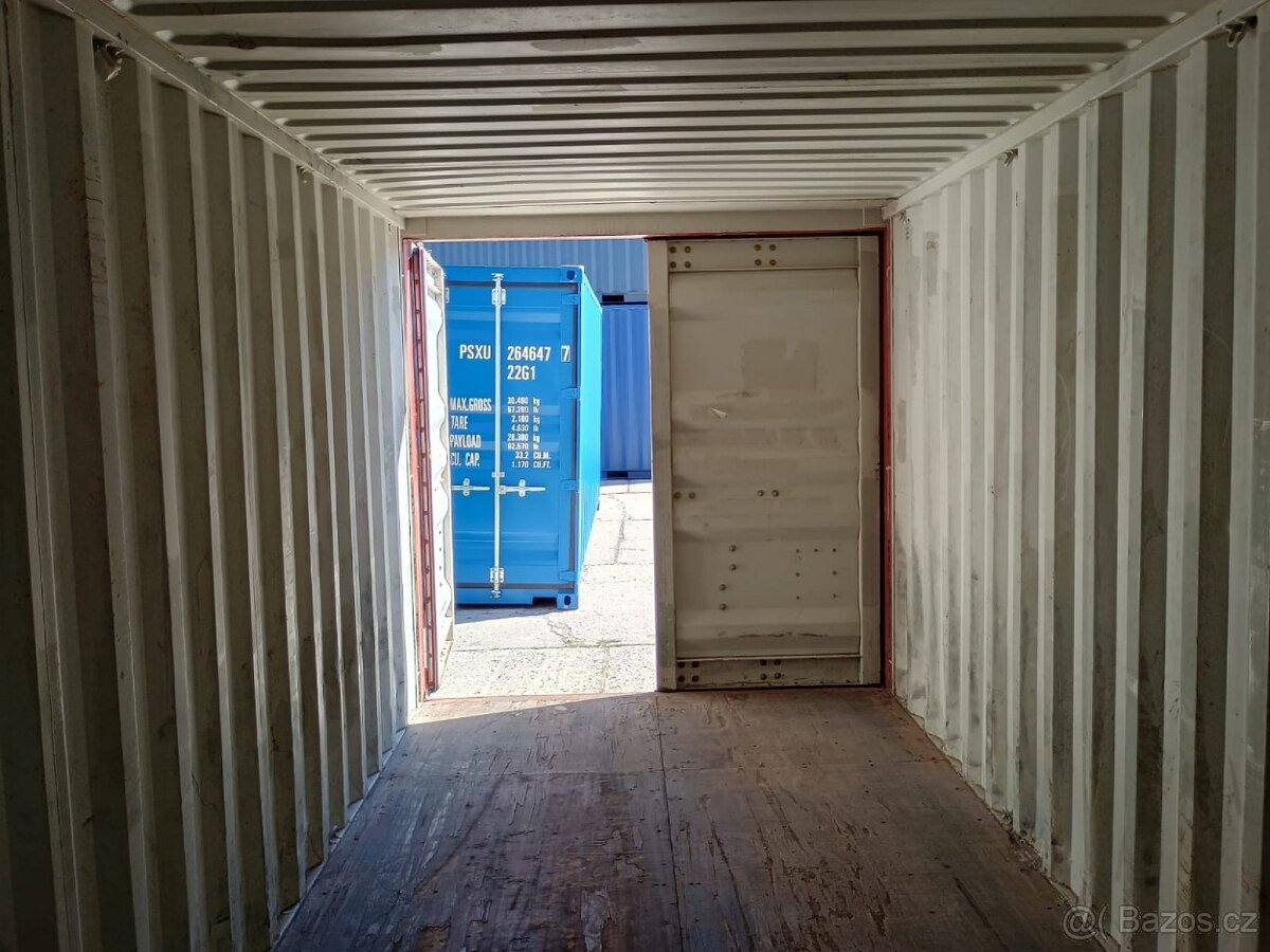 Nabízím k prodeji použitý lodní kontejner – červená barva, T - 3